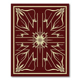 Ornate Red Floral Art Nouveau Area Rug