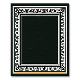 Black Greek Key Border Area Rug