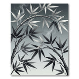 Zen Bamboo Mist Black White Area Rug