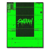 Swerah Dripping Green Geometric Area Rug