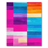 Vibrant Multi-Color Geometric Stripe Rug