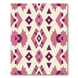 Pink Geometric Heritage Tribal Area Rug