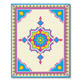 Vibrant Multi-Color Persian Star Medallion Rug
