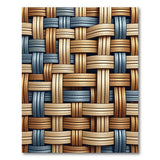 Brown Tan Woven Basket Weave Area Rug
