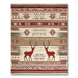 Red Deer Southwestern Area Rug
