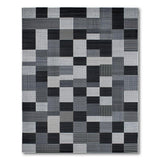 Modern Black White Patchwork Area Rug