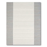 Textured Grey Border Neutral Area Rug
