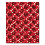Bold Red Giraffe Silhouette Area Rug