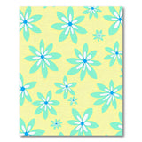 Sunny Yellow Teal Daisy Floral Area Rug