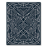 Intricate Geometric Line Art Area Rug