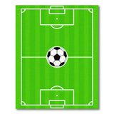 Green Soccer Field Green Area Rug