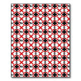 Red Black Tribal Geometric Area Rug