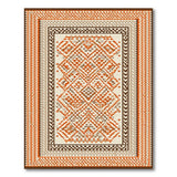 Orange Geometric Terracotta Geometric Southwestern Area Rug