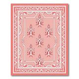 Blush Pink Ornate Floral Area Rug