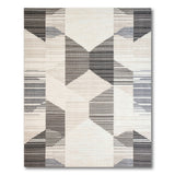 Modern Grey Triangular Geometric Area Rug