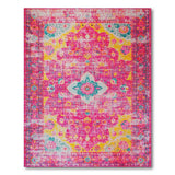 Pink Floral Vintage Vibrant Pink Floral Vintage Area Rug