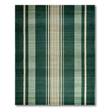 Bold Green Vertical Striped Area Rug