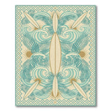 Coastal Surfboard Teal Area Rug