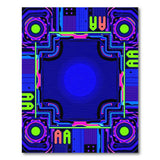 Neon Circuit Geometric Area Rug