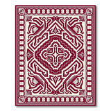 Rich Red Persian Geometric Area Rug