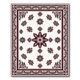 Intricate Maroon Floral Persian Medallion Rug