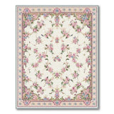 Ornate Pink Rose Persian Area Rug