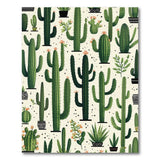 Whimsical Cactus Succulent Pattern Rug