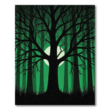 Moonlit Haunted Forest Silhouette Area Rug