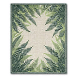 Lush Green Fern Area Rug