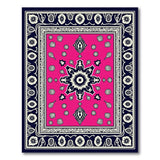 Vibrant Pink Persian Star Medallion Rug