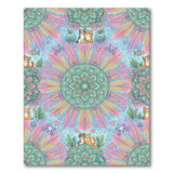 Colorful Cat Mandala Kids Area Rug