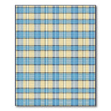 Blue and Teal Navy Blue and Cream Plaid Area Rug