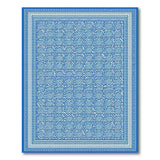 Blue Geometric Circle Medallion Area Rug