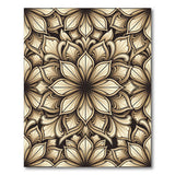 Gold Mandala Floral Area Rug