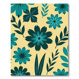 Teal Floral Vintage Area Rug