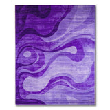 Abstract Area Purple Purple Abstract Wave Area Rug