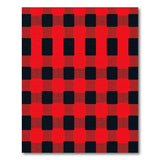 Plaid Rustic Farmhouse Bold Red Black Buffalo Plaid Area Rug