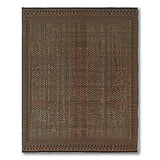 Black Tan Dotted Geometric Tribal Rug