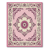 Blush Pink Floral Medallion Rug