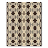 Beige Diamond Geometric Woven Area Rug