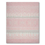 Blush Pink Grey Heritage Tribal Area Rug