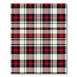 Red Navy Cream Plaid Area Rug