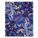 Cosmic Whales Abstract Area Rug