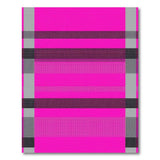 Vibrant Pink Plaid Geometric Area Rug