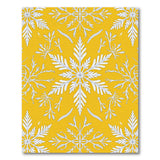 Yellow Snowflake Geometric Area Rug