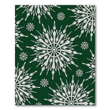 Geometric Modern Green Emerald Green Snowflake Geometric Area Rug