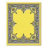 Sunny Yellow Ornate Border Area Rug