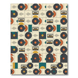 Geometric Modern Multi-color and Patterns Retro Vinyl Record Geometric Area Rug