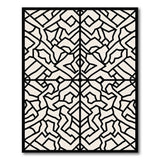 Geometric Modern Black and White Intricate Geometric Black White Area Rug