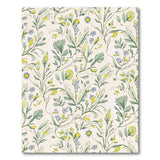 Vintage Yellow Floral Leaves Area Rug